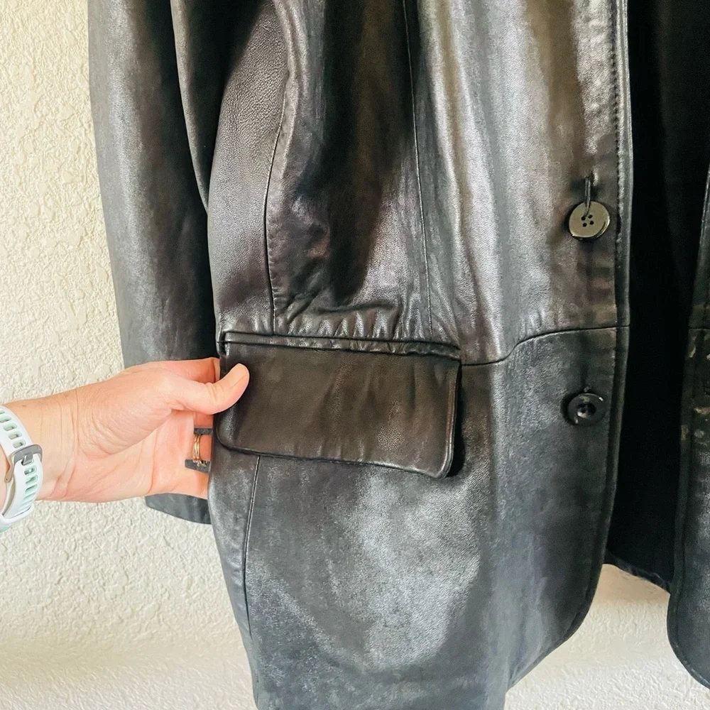 Vintage Canyon Outback Leather Goods Black Leather Jacket